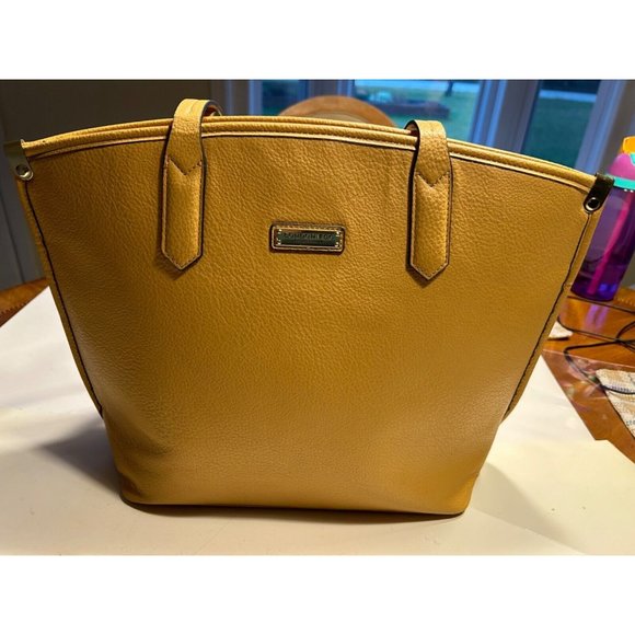 Women's London Fog Kinsley Tote Bag Yellow - Picture 1 of 10
